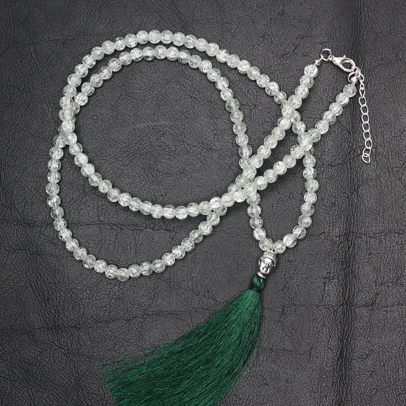 Bohemian Boho Popcorn Glass Beads Necklace Collares Collier Colar Jewelry Maxi Joyeria Long Tassel Buddha Charm women necklace | Украшения