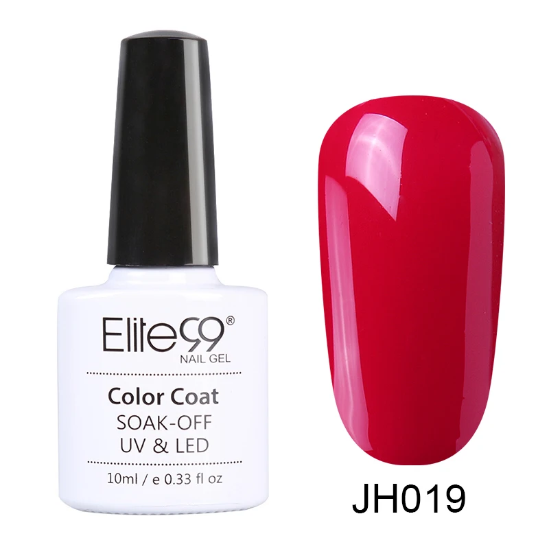 JH019 Elite99, серия винно-красного цвета, 10 мл, Гель-лак для ногтей, цветной лак, Полупостоянный Гель-лак для ногтей, замачиваемый, УФ светодиодный, Гель-лак - Цвет: JH019