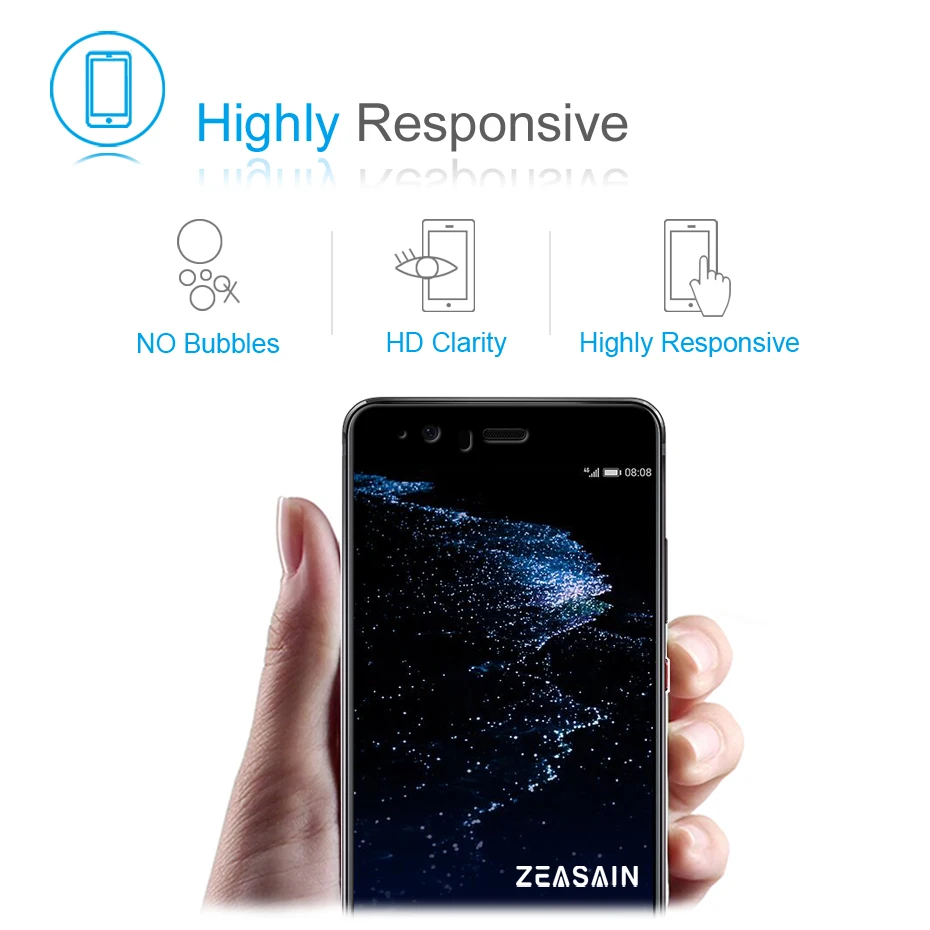ZEASAIN полное покрытие закаленное стекло для huawei P10 P 10 защита экрана 5,1 дюймов 2.5D 9H Твердость премиум стекло защитная пленка