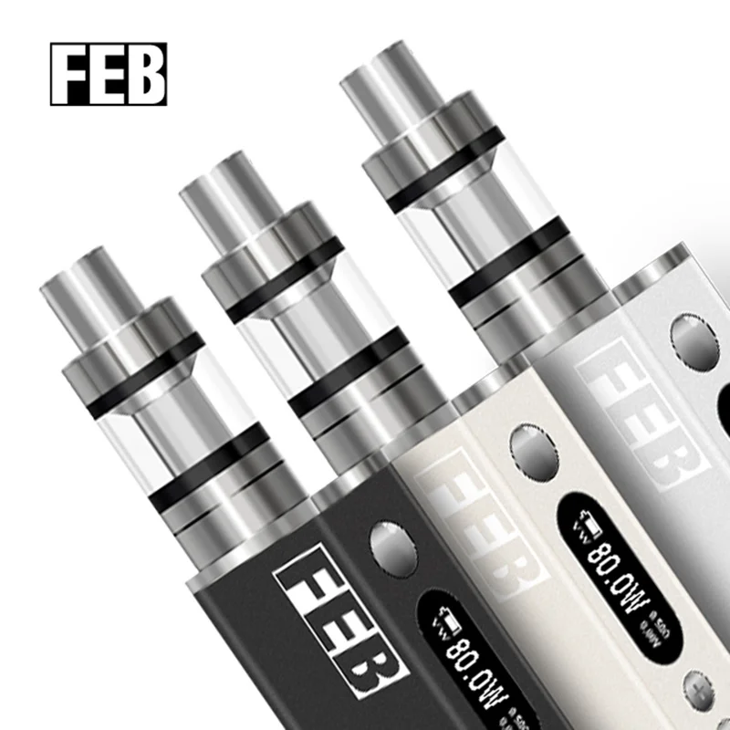100% оригинал Sigaretta Elettronica комплект Completo Фев TC 80 Вт поле Mod Kit с 2500 мАч батарея дым Vape |