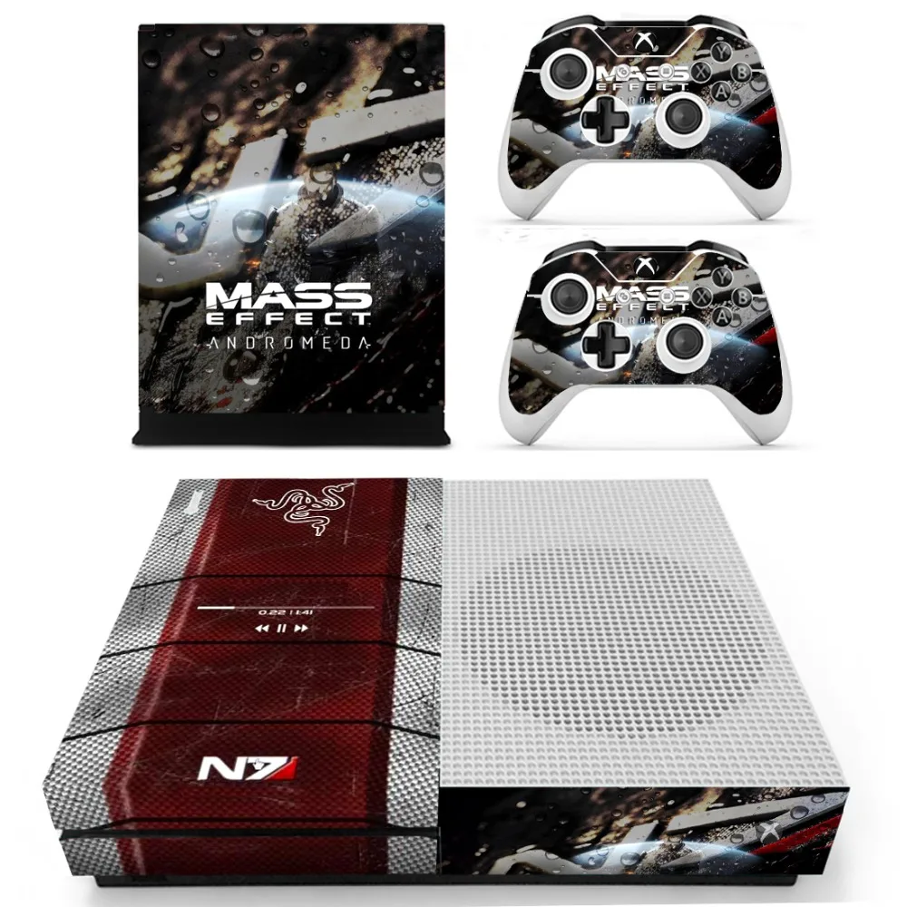 Mass Effect Андромеда кожи Стикеры наклейка для Xbox One S консоли и контроллеры тонкий s