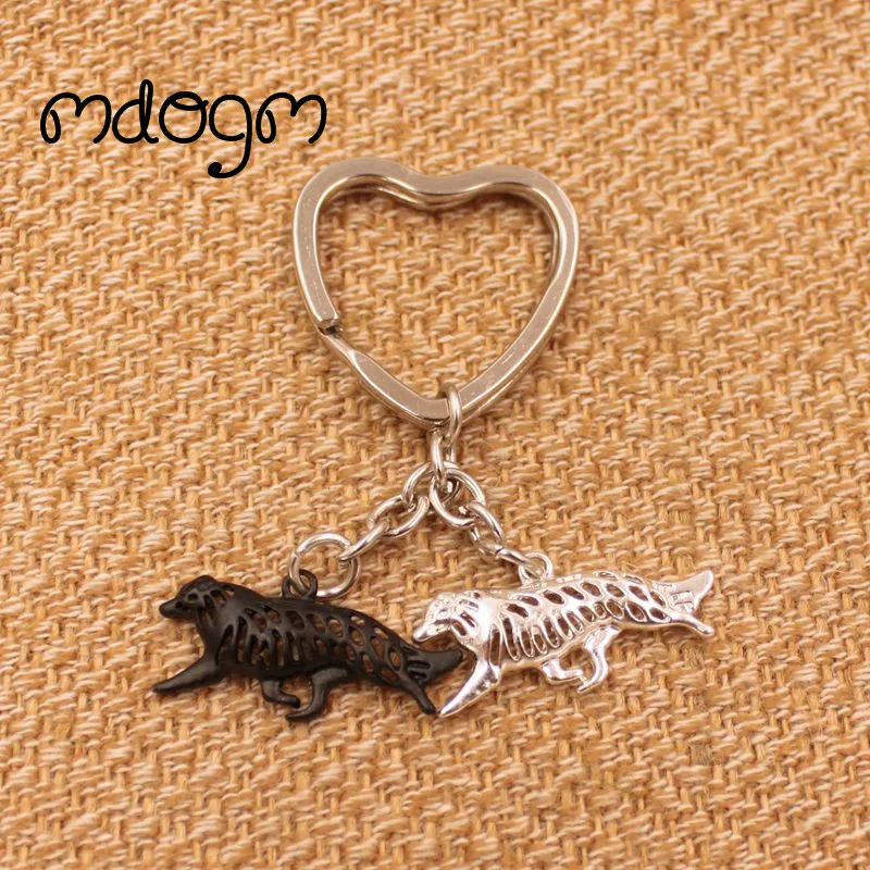 Кольцо для ключей мужчин и женщин украшение в виде милой границы собаки колли