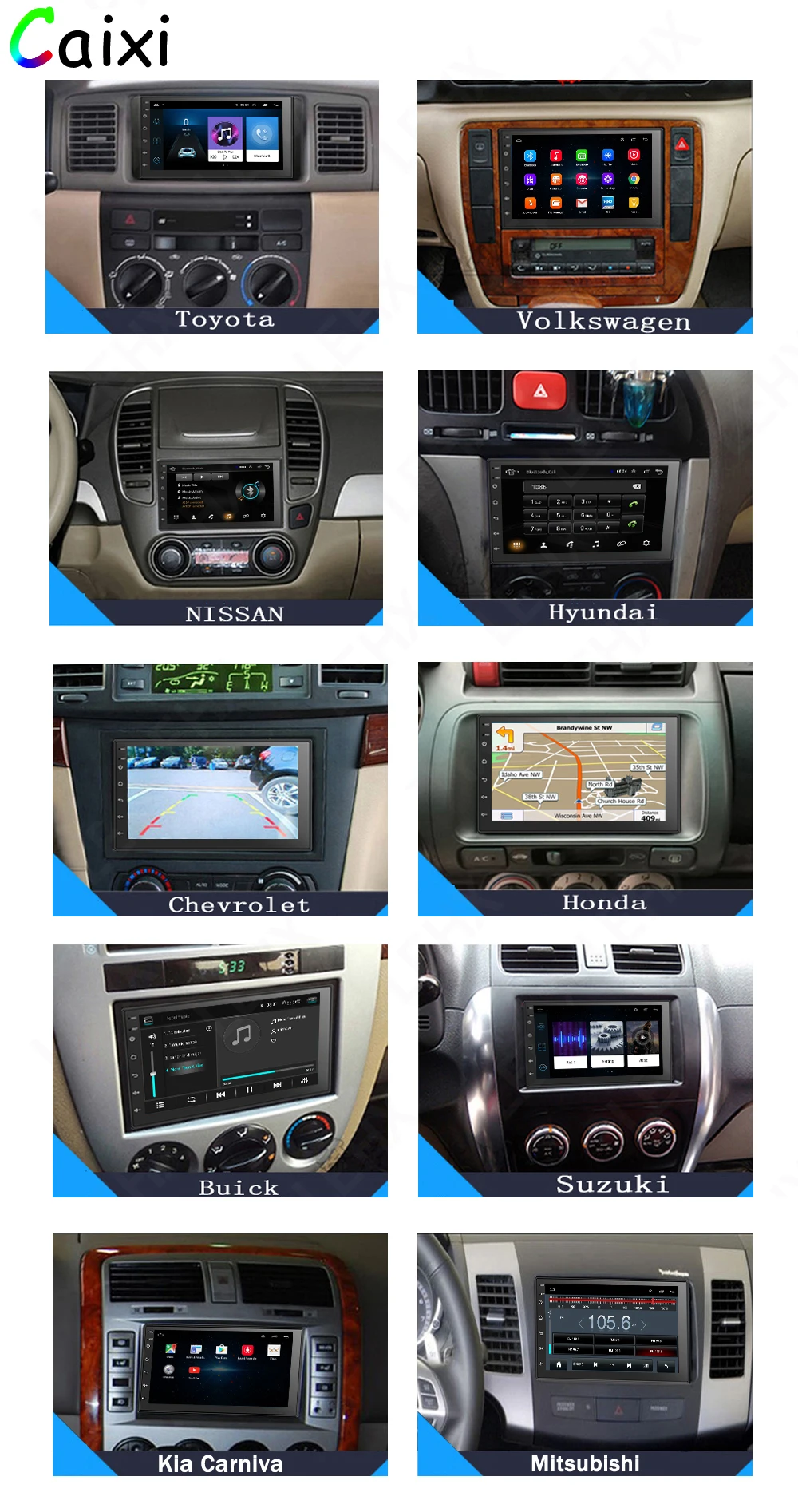 2 Din Android 8,1 автомобильный Радио мультимедиа для Nissan Volkswagen TOYOTA Honda KIA hyundai mazda Универсальный Авто Стерео gps карта