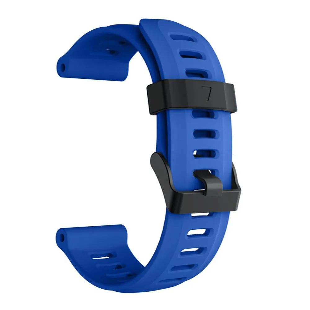 pin blue Мягкий силиконовый ремешок для часов Garmin Fenix 5, 6 силиконовых полос, 22 мм, быстро подходит для Garmin Fenix 5X3, 3 часа, ремешок 26 мм, ремешок для часов - Цвет: pin blue