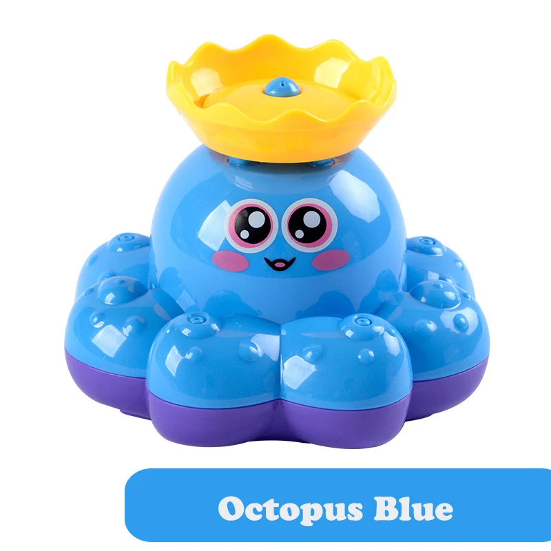 Octopus Blue Спрей водные игрушки для ванной вращающийся с душевой бассейн Ванна для малышей вечерние игрушки для ванной подарок для детей - Цвет: Octopus Blue