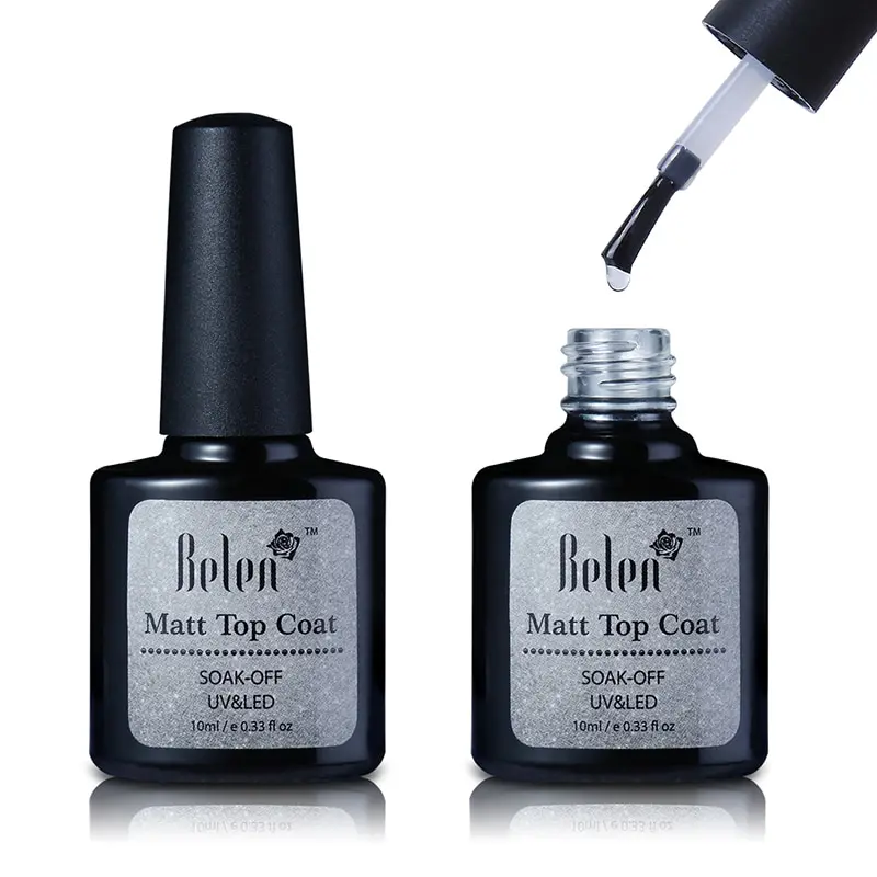 Белен 10 мл Прозрачный матовый верхний слой для ногтей гель лак верхнее покрытие