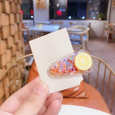 Новые цветные заколки для волос маленьких девочек летние аксессуары с рисунком