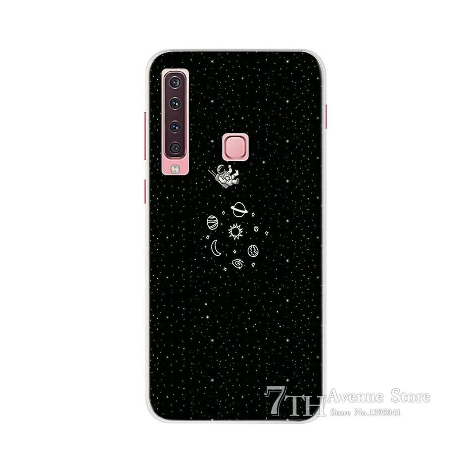 Цветочный чехол для samsung A9, чехол A 9 A920F, Мягкий Силиконовый ТПУ чехол для телефона, для samsung Galaxy A9 A920, SM-A920F чехол с кошкой - Цвет: Оранжевый