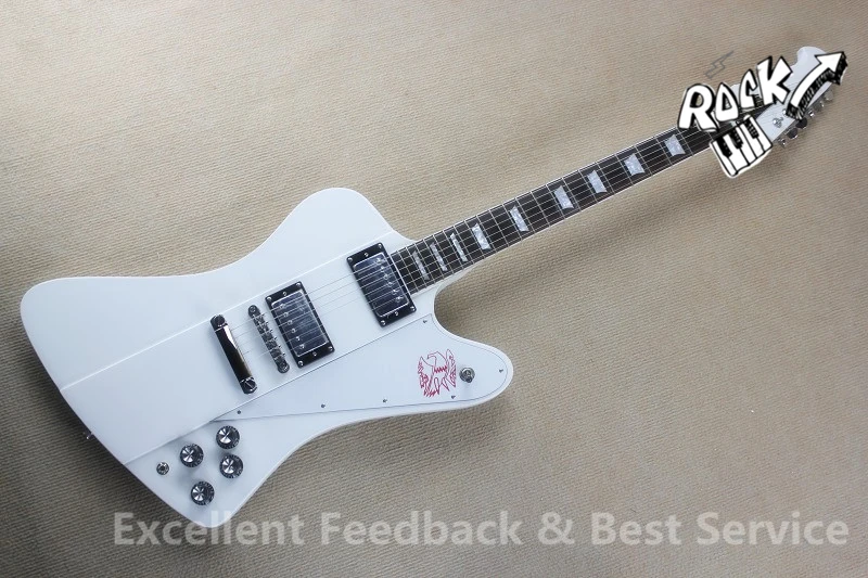 Лидер продаж Китай музыкальный инструмент Firebird Электрогитары белый Цвет в