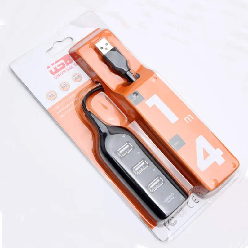 Высокоскоростной многопортовый 4 USB 2,0 мульти концентратор разветвитель розетка расширение Настольный ПК ноутбук адаптер конвертер данных зарядное устройство кабель