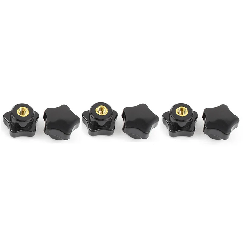 

10pcs M8 Thread 30mm Star Shaped Head Clamping Nuts Knob Grip Handle