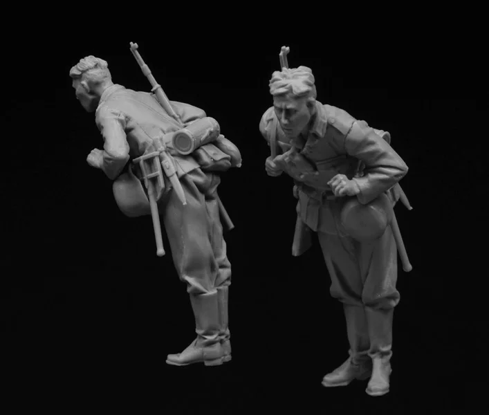 Масштаб 1/35 фигурки из смолы модель немецких солдат инспектирование GK155
