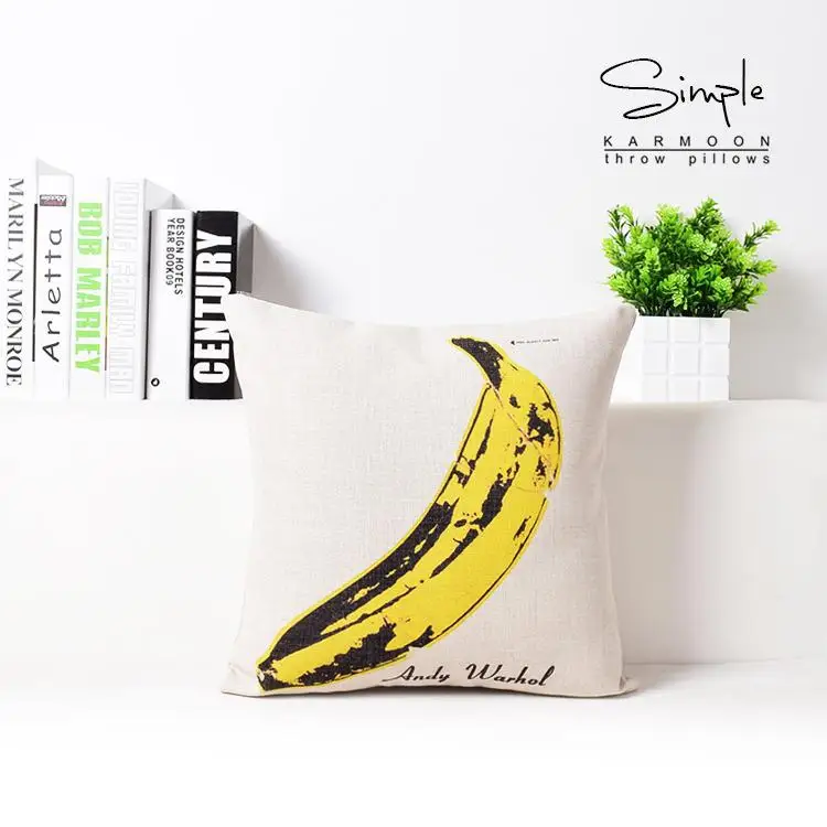 Подушка-банан, мультяшная креативная поп-арт Энди Warhol pig banana throw наволочки Чехлы на подушку оптом