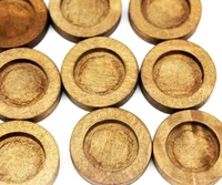 250pcs natural wood settings tray size 12mm wood bezel blanks new choice for pendant antique round wooden cameo d25