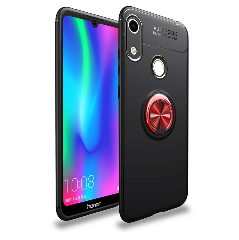 Чехол для huawei Honor 8 9 10 20 Lite 10i 20i 7X 7A 7C 9X Pro 8A 8C 8S 8X Max V10 V20 Play чехол Силиконовое кольцо для телефона чехол на заднюю панель - Цвет: Red Black
