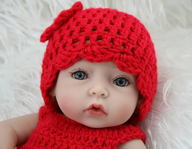 Kawaii baby dolls 10 inch Lovely Mini Reborn Babies Boy Realistic Lifelike Full Vinyl Bebe Doll For Children Playmate | Игрушки и хобби