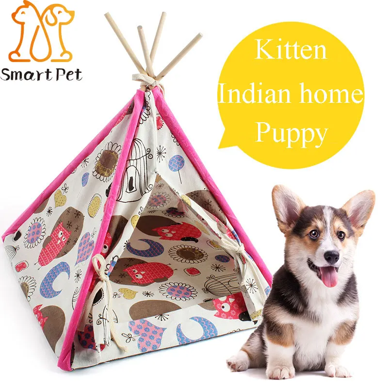 Smartpet туристический домашний домик для домашних животных, палатка из дерева, питомник, съемный домик для кошек, собак, уютный домик с ковриком, принадлежности для домашних животных, подушечки