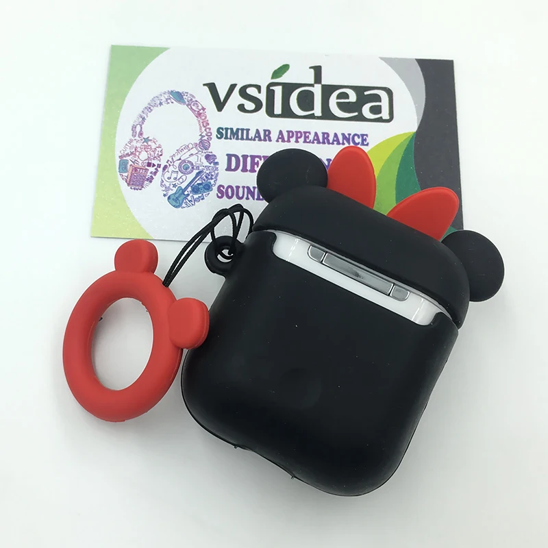 Vsidea мультяшный беспроводной Чехол для наушников для Apple AirPods силиконовый зарядный чехол для наушников Защитный чехол для AirPods