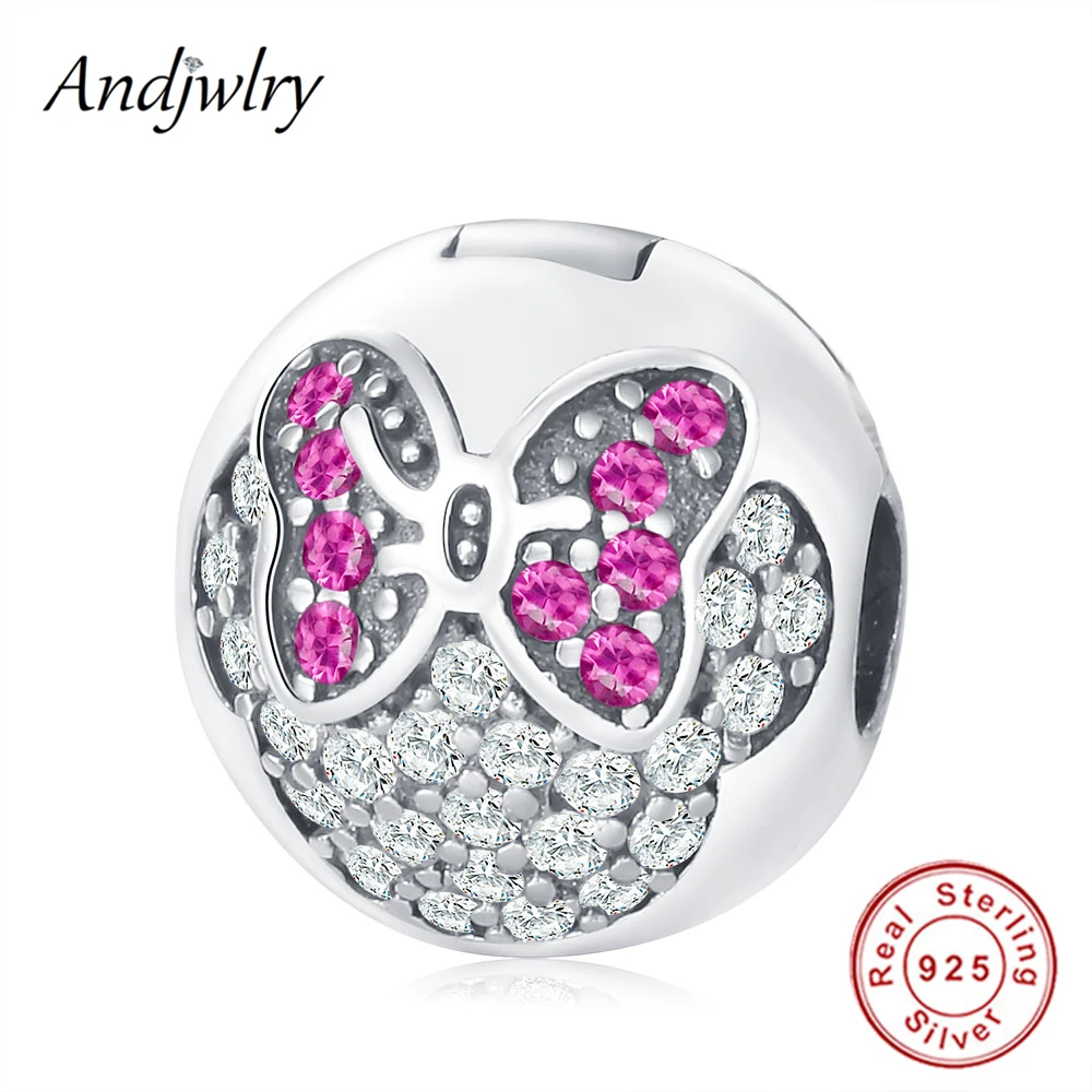 Fit Pandora шармы 925 пробы серебро браслет бусины Микки, Минни шармы мультфильм бусины для изготовления ювелирных изделий Berloque