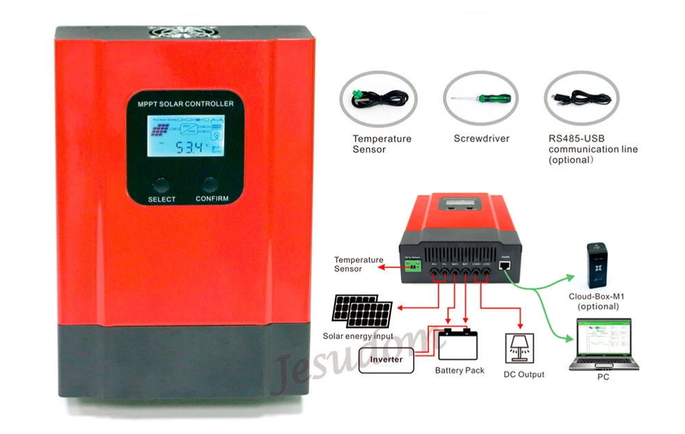 MPPT Контроллер заряда 12V24V36V48V Auto.50A Макс. pv вход напряжение 150 V с RS485 и батарея WiFi Зарядное устройство для солнечных панелей