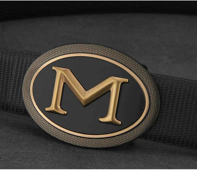 Casual off white letter M men genuine leather belt fashion luxury brand fancy vintage jeans waist belt cintos para hombre marca