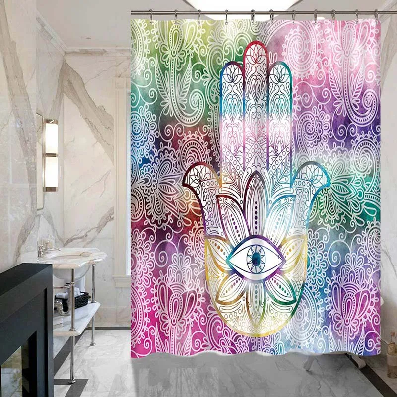 FYMX ванная комната отель креативный пальмовый Национальный элемент занавеска для