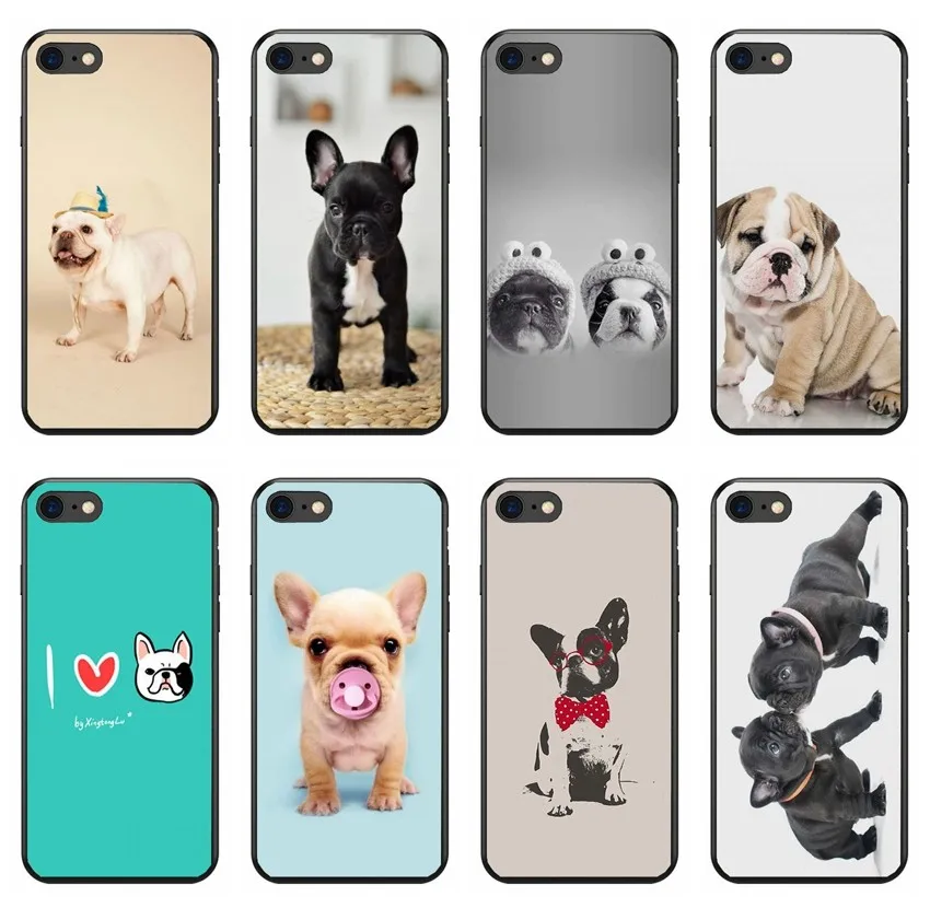 Cute Puppy Pug French Bulldog soft Silicone phone case for iPhone 8 7 6 6S Plus X XS MAX XR 10 5S SE Coque Shell |