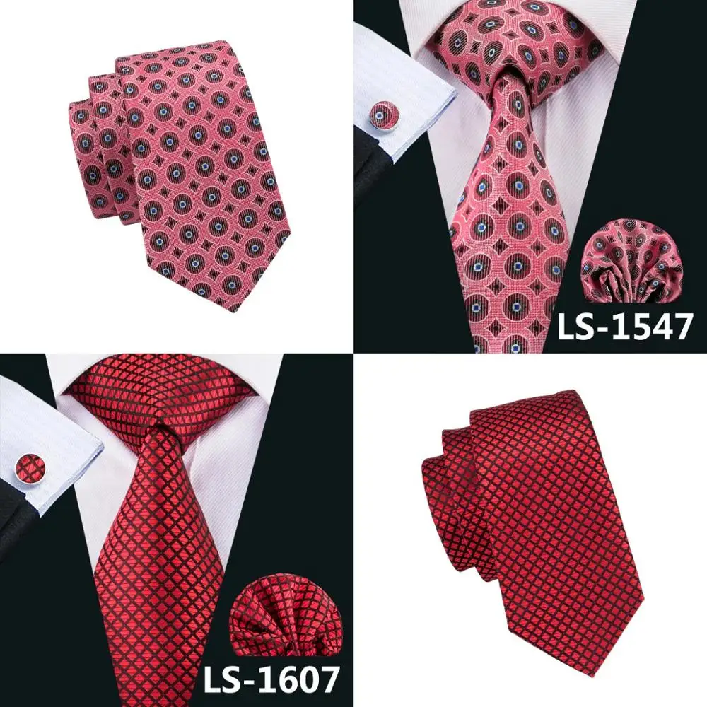 LS-1737 Barry.Wang Мужской галстук шелк Gravata новинка галстук носовой Запонки Набор для свадьбы бизнес вечеринки