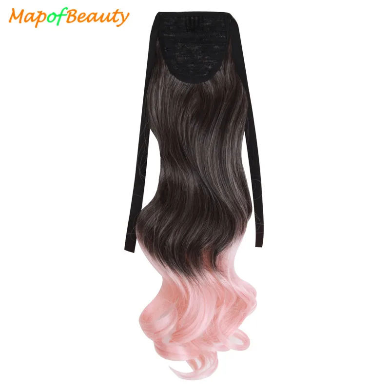 MapofBeauty 20 &quotдлинные вьющиеся накладные волосы на застежке &quot конский хвост