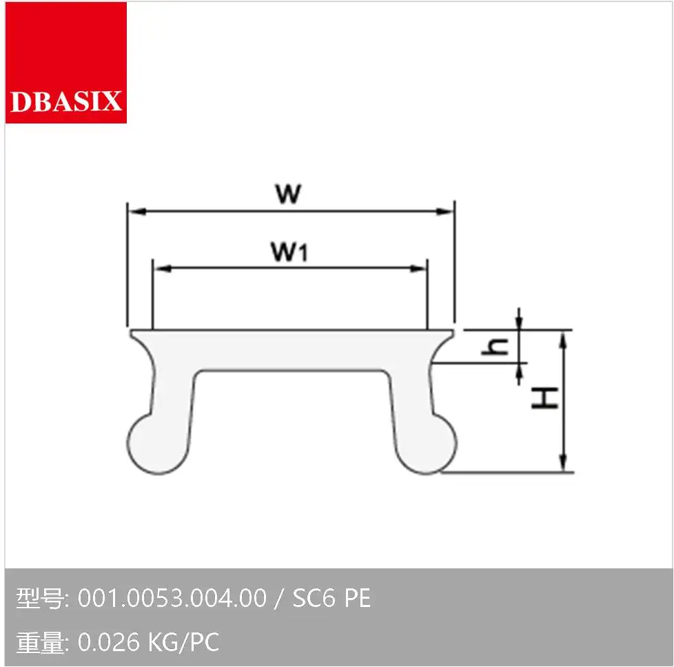 DBASIX Крышку Слота Алюминиевого Профиля Аксессуары Пластиковые SC6 PE ЧЕРНЫЙ для 6