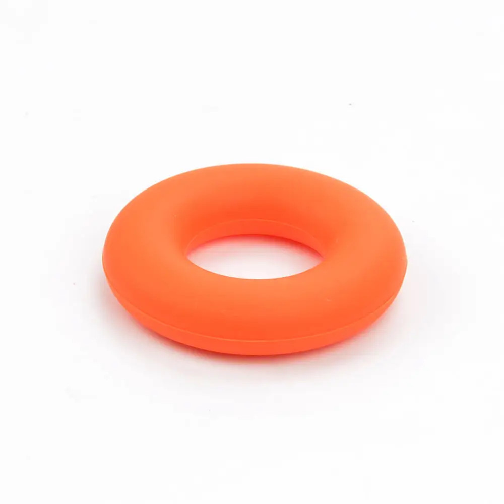 orange 5 шт./лот, милые силиконовые бусины-пончики для силиконового ожерелья, игрушки для прорезывания зубов для малышей, органические силиконовые бусины для прорезывания зубов, безопасные - Цвет: orange