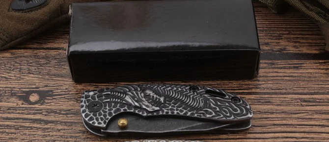 Оптовик резьбы камень мыть Классический складной нож Высокое качество Открытый