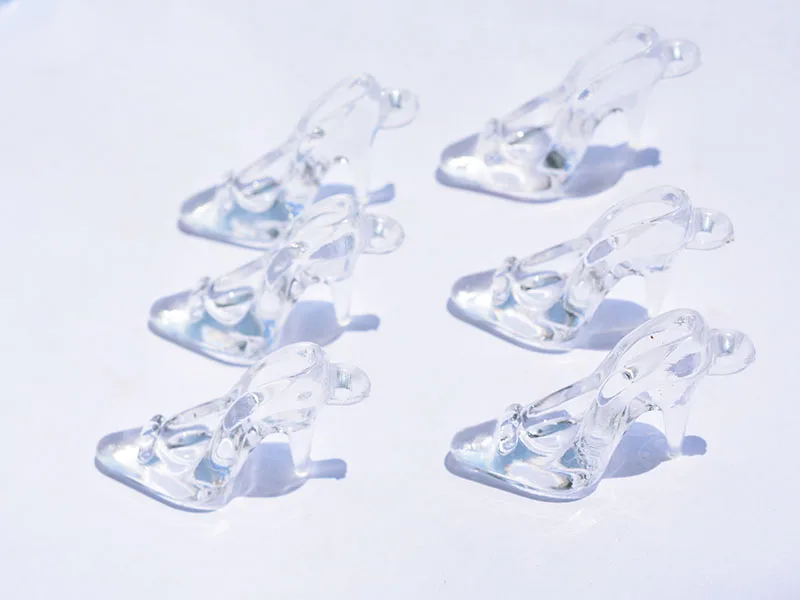 Clear tie 2.5x4.5cm 50 Золушка прозрачные Тапочки свадьбы пользу Держатели из акрила на подарок; розовый и ясно используются исключительно как декорация, не Заполняемые использования - Цвет: Clear tie 2.5x4.5cm