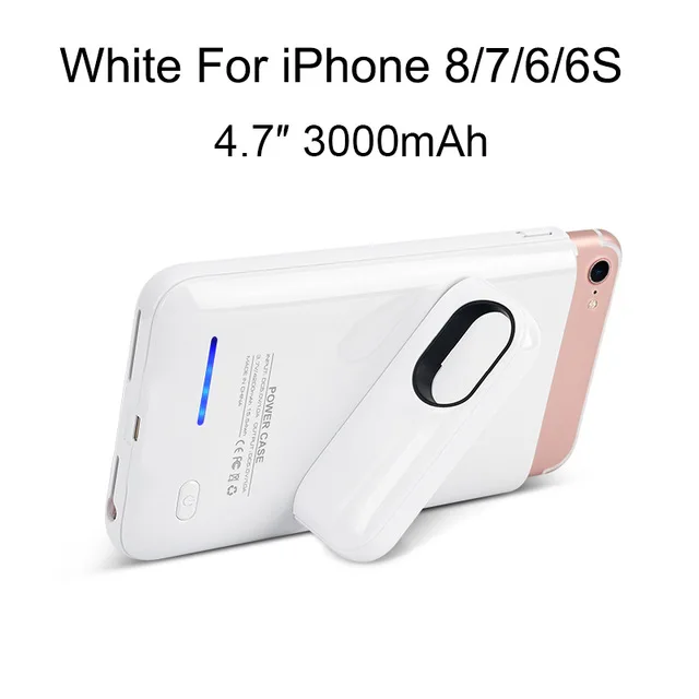 White for for i8 7 6 KEYSION 3000/4200mAh Портативный чехол для зарядки для iphone 8 7 6s Plus, внешний аккумулятор, зарядное устройство, чехол для i8 7 6 8P - Цвет: White for for i8 7 6