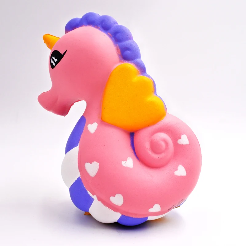 Jumbo животные мягкие медленно поднимающееся молоко мягкие милые животные игрушки squishi мультфильм Единорог пончик олень антистресс подарки для детей - Цвет: sea horse