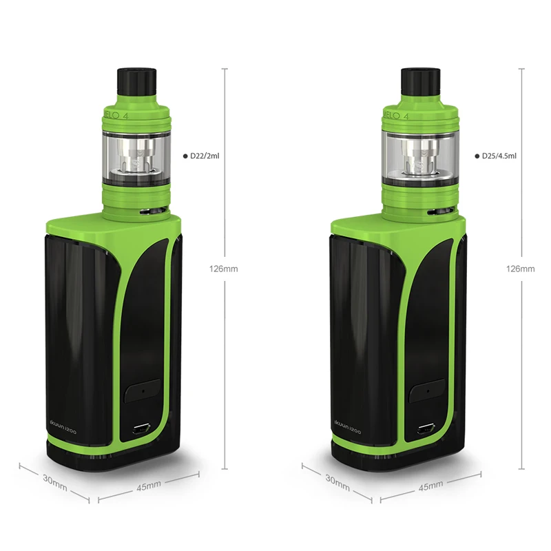 Оригинальный Eleaf iKuun i200 с баком MELO 4 D22 2 мл 4600 батарея 200 Вт бокс-мод sigaretta elettronica |