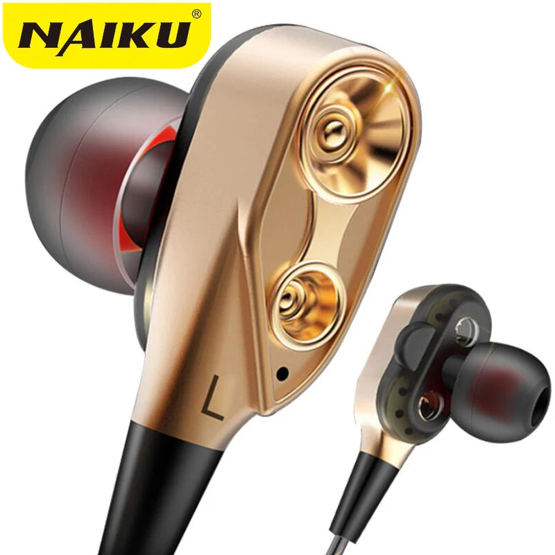 Наушники с двойным приводом в ухо бас-сабвуфер наушники для телефона DJ mp3