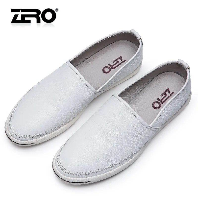 Ноль Новых Мужчин Обувь Мужчины Твердые Повседневная Натуральная Кожа Плоские