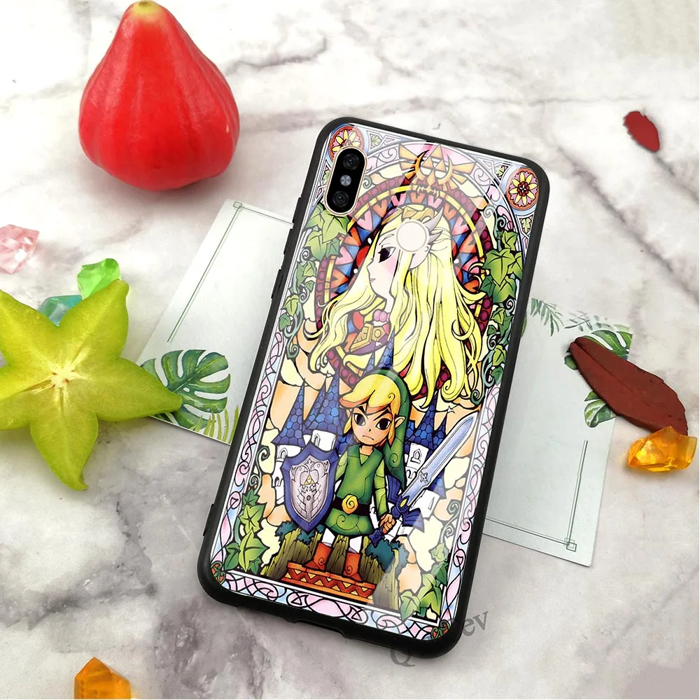 Гибридный легенда о Зельде закаленное Стекло чехол для телефона для Xiaomi A1 крышка A2 8 Lite 9 F1 Redmi 4X 6A Note 5 Pro 6 8 кожи