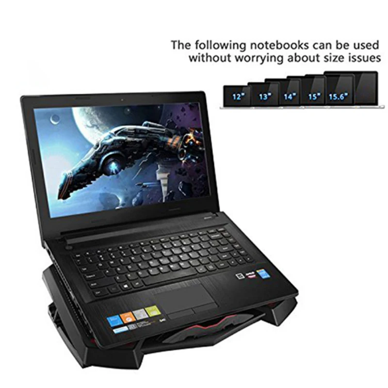 Охлаждающая подставка для ноутбука Macbook Dell Acer HP 14 15 6 дюймов ноутбук 2 USB порта