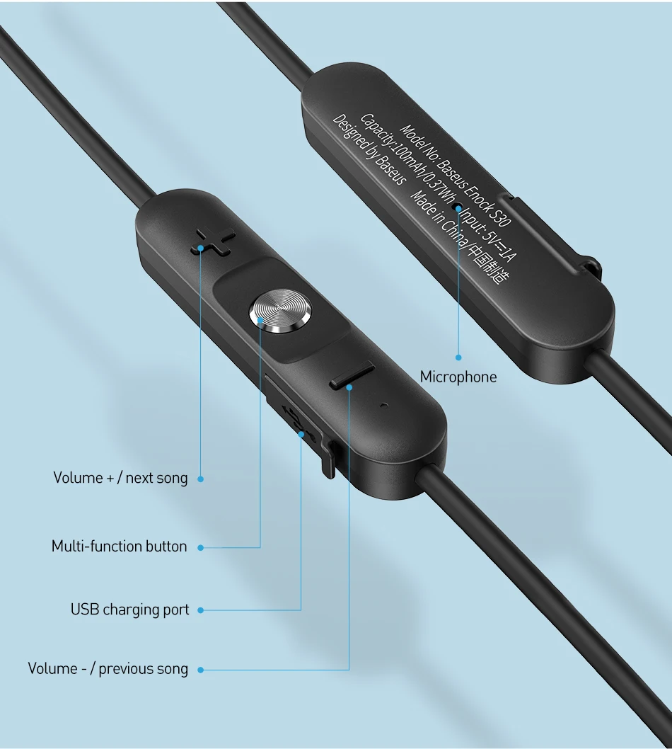 Baseus S30 Bluetooth наушники для iPhone X Xiaomi huawei беспроводные наушники 5,0 bluetooth беспроводная гарнитура для телефона музыка