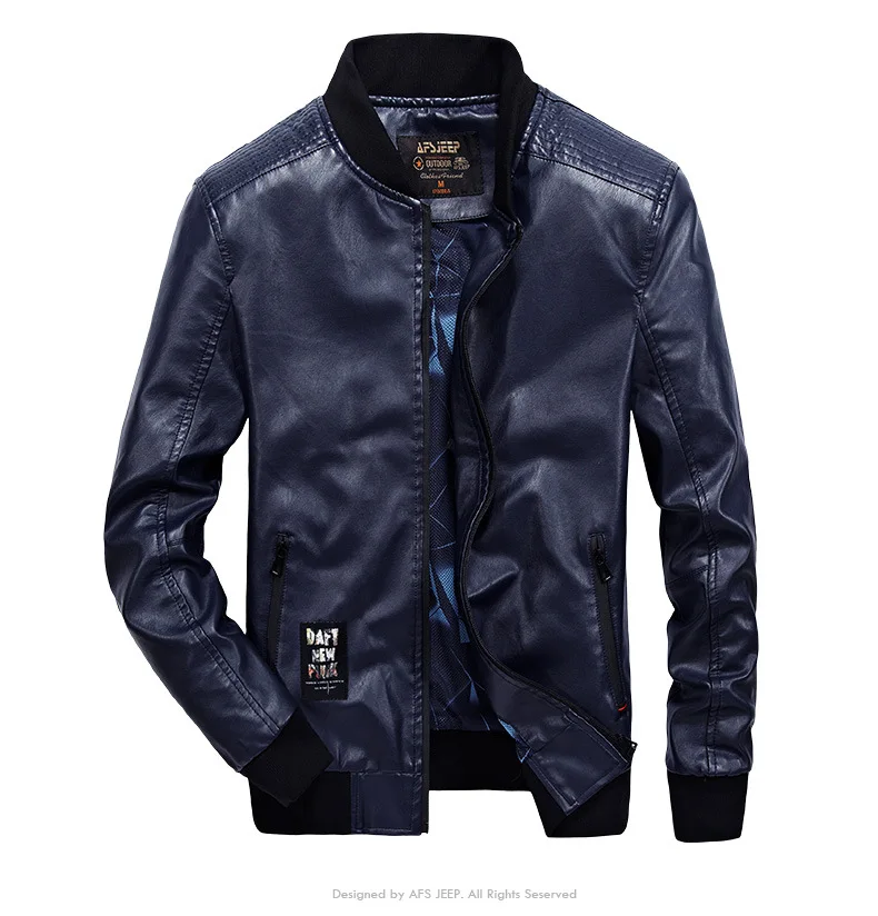 4 NIANJEEP бренд Slim Fit Куртки из искусственной кожи мужские большие размеры 4XL Весенняя модная одежда пальто мужские chaqueta cuero hombre - Цвет: 4
