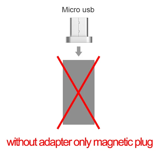 no adapter only plug GARAS Магнитный микро USB адаптер для мобильного телефона для Android микро устройств Зарядное устройство и данных магнит адаптер для Samsung/Xiaomi/huawe - Цвет: no adapter only plug