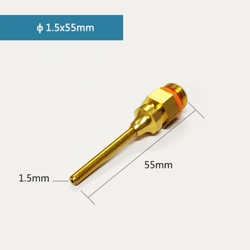 Насадка для термоклеевого пистолета медная длинная сопла с мелким отверстием