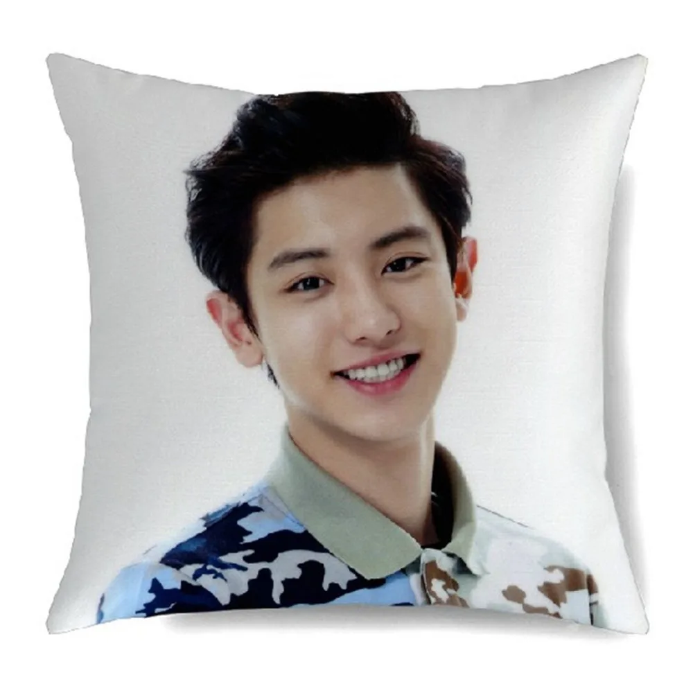Популярные наволочки EXO, наволочки EXO K-pop чехол для подушки наволочка Sehun Chanyeol Baekhyun Luhan DO Suho, декоративные наволочки с принтом на заказ, 18 дюймов, подарок