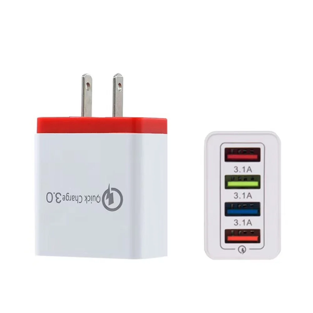 Новое поступление 4 порта быстрая зарядка QC 3 0 зарядное устройство USB дорожный
