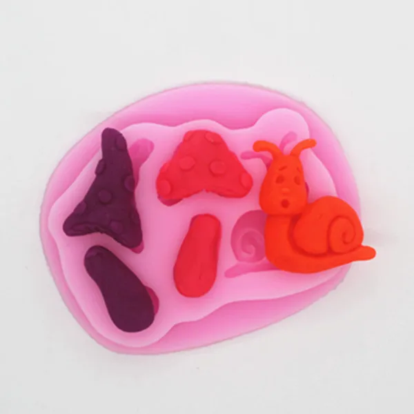 Опт/розница бесплатная доставка P230 Грибная Улитка шоколадная форма для