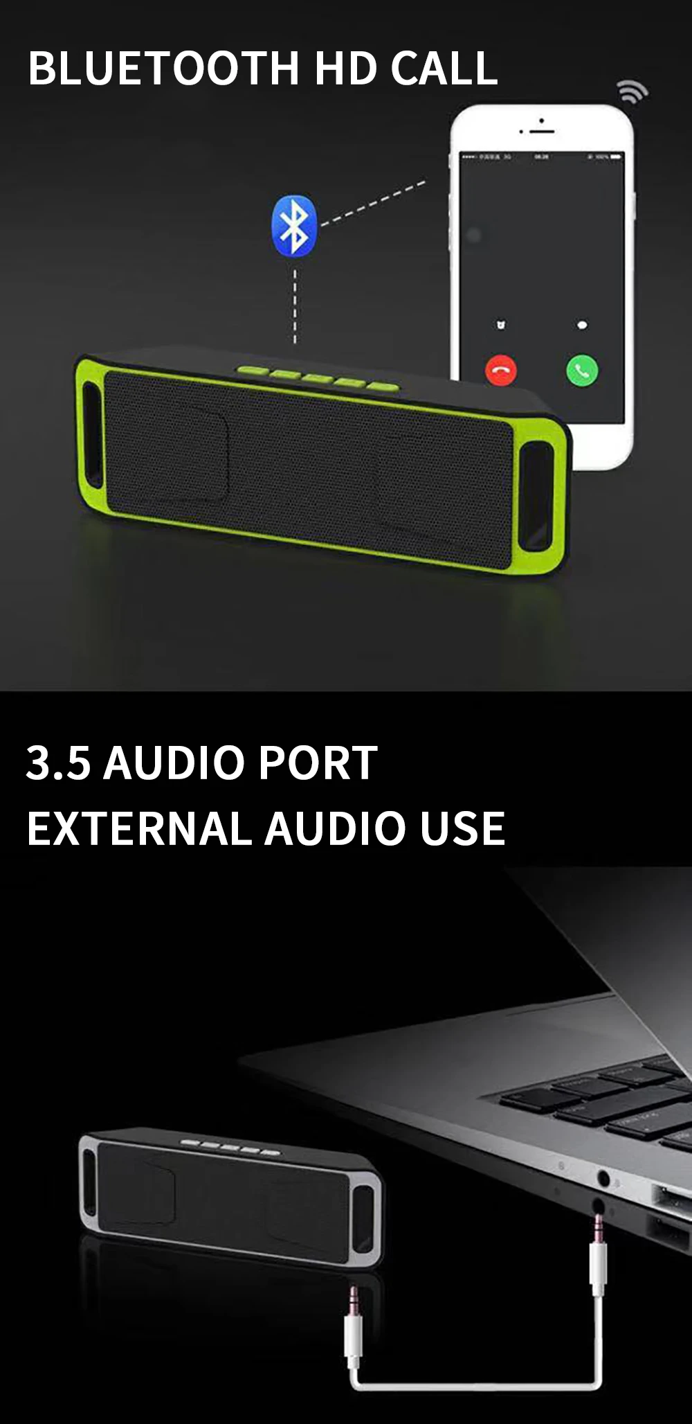 Портативная колонка колонка bluetooth беспроводной блютуз колонки портативная сабвуфер колонки портативный динамик стерео звук беспроводной мини динамик большой мощности для Android Iphone колонка портативная