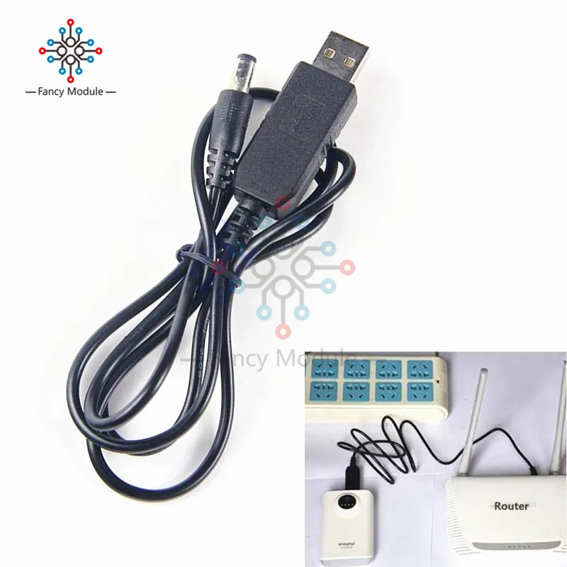 Кабель преобразователь Z09 USB 9 В/12 В разъем постоянного тока 5 мм x 2 1 модуль