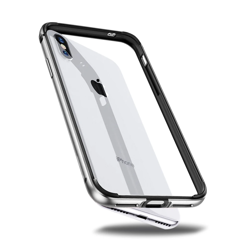 Силиконовый алюминиевый бампер чехол для IPhone 11 Pro Max XS Max XR X 7 8 Plus 7Plus чехол жесткий металлический каркас мягкий резиновый чехол Fundas